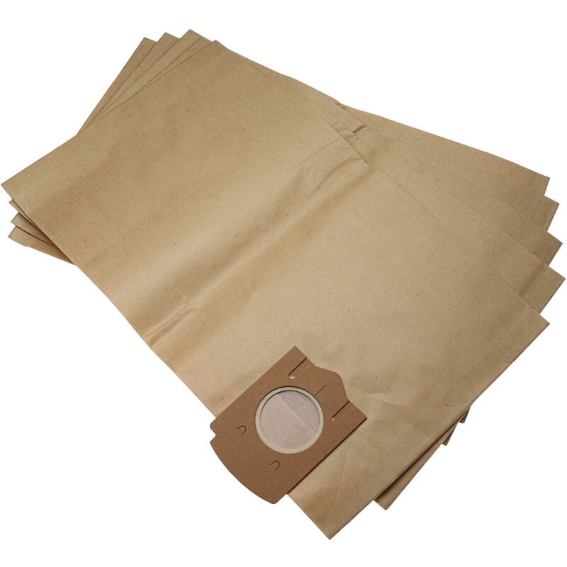 Vhbw - 5x Vacuum Cleaner Bag compatible with Bosch pas 1000, pas 1000F, pas 11-25, pas 11-25 f, gas 1000 rf, gas 12-30 f Vacuum Cleaner - Paper Brown