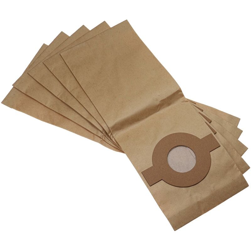 5x Vacuum Cleaner Bag compatible with Kärcher a 2121 - 2199 Serie (uni), a 2100 - 2199 Serie (uni) Vacuum Cleaner, paper, 44 cm x 16 cm, Brown - Vhbw