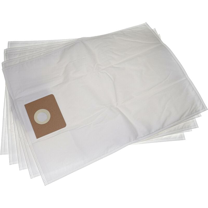 5x Vacuum Cleaner Bag compatible with Kärcher nt 40/1 Tact (until 2016) Vacuum Cleaner - Microfleece, 36.5 cm x 25 cm White - Vhbw