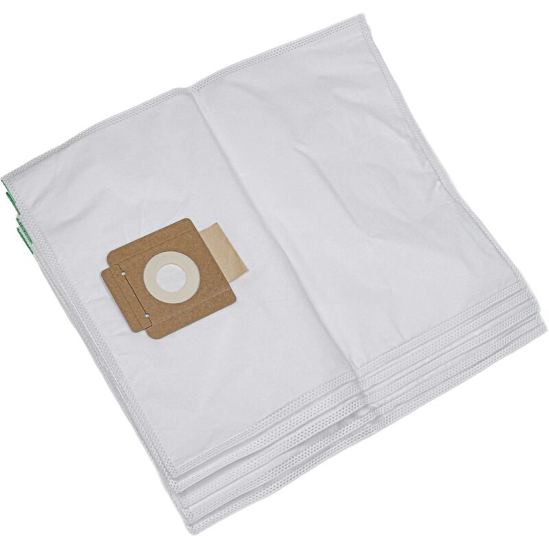vhbw 5x Vacuum Cleaner Bag compatible with Kärcher T 12/1 Jubilee, T 12/1 ecoefficiency Vacuum Cleaner - Microfleece, 36 cm x 23.5 cm White