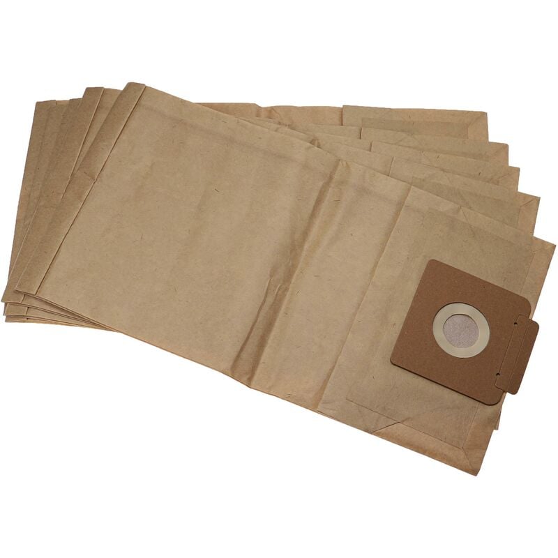 vhbw 5x Vacuum Cleaner Bag compatible with Kärcher T 12/1 Professional Vacuum Cleaner - Paper Brown