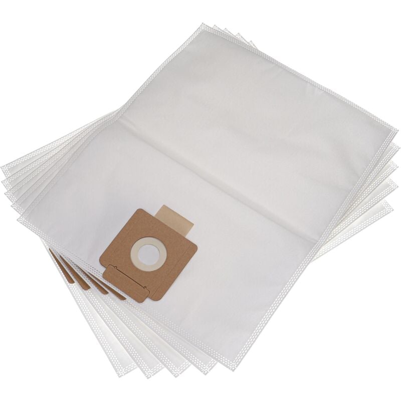 5x Vacuum Cleaner Bag compatible with Kärcher t 12/1, T10/1 Professional, t 12/1 Adv Vacuum Cleaner - Microfleece, 36 cm x 23.5 cm White - Vhbw