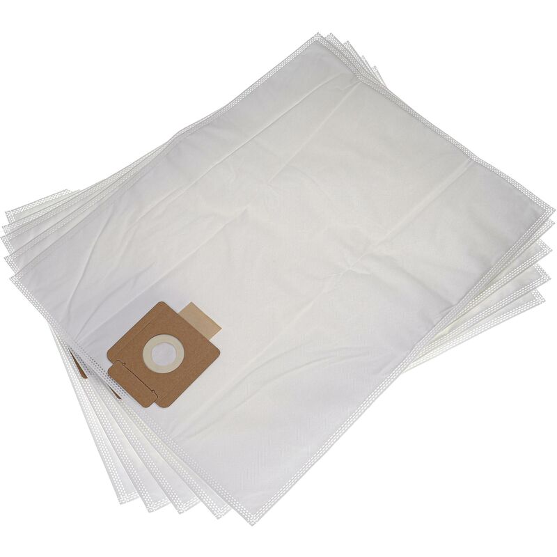 Vhbw - 5x Vacuum Cleaner Bag compatible with Kärcher t 17/1 ecoefficiency Vacuum Cleaner - Microfleece, 30 cm x 25 cm White