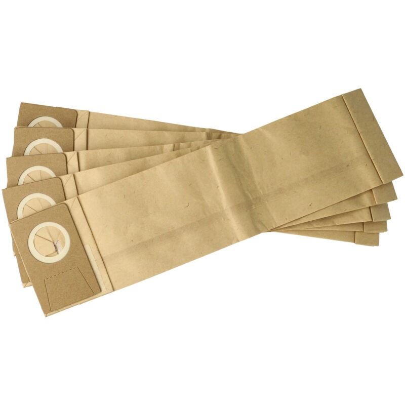 Vhbw - 5x Vacuum Cleaner Bag compatible with Nilfisk Advance 12 xp, gu 350, gu 450 Vacuum Cleaner, filter paper / cardboard, 38.5 cm x 10 cm, Brown