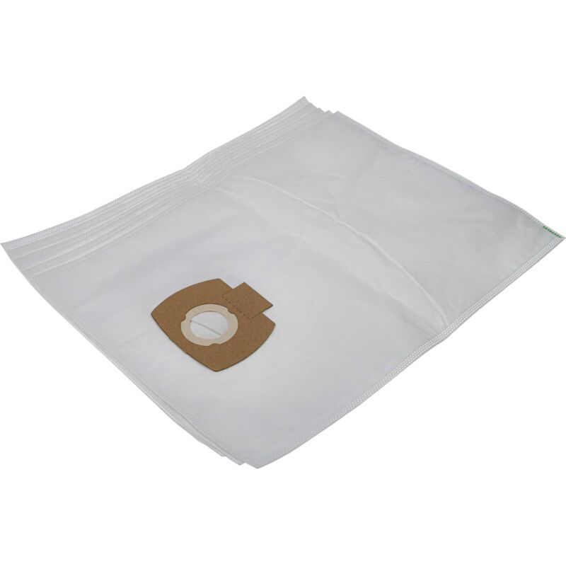 5x Vacuum Cleaner Bag compatible with Nilfisk Alto Aero 35, Buddy 18, Buddy 15, VL200 Vacuum Cleaner, Microfleece, 53.45 cm x 39.7 cm, White - Vhbw
