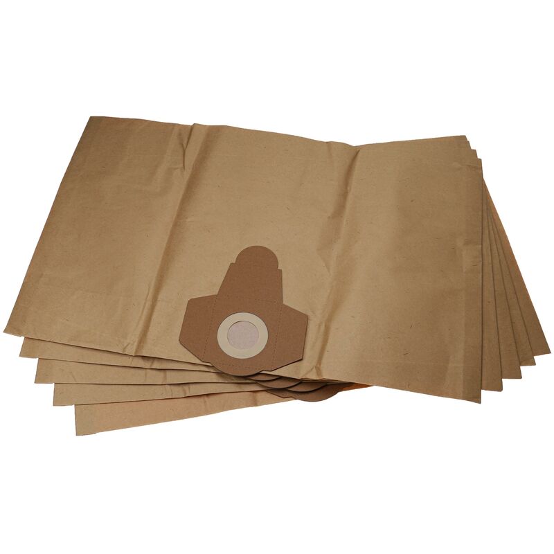 vhbw 5x Vacuum Cleaner Bag compatible with Parkside PNTS 1400 E2 IAN 275394, PNTS 1500 A1 IAN 49325 Vacuum Cleaner - Paper, 38.5 cm x 26 cm Brown