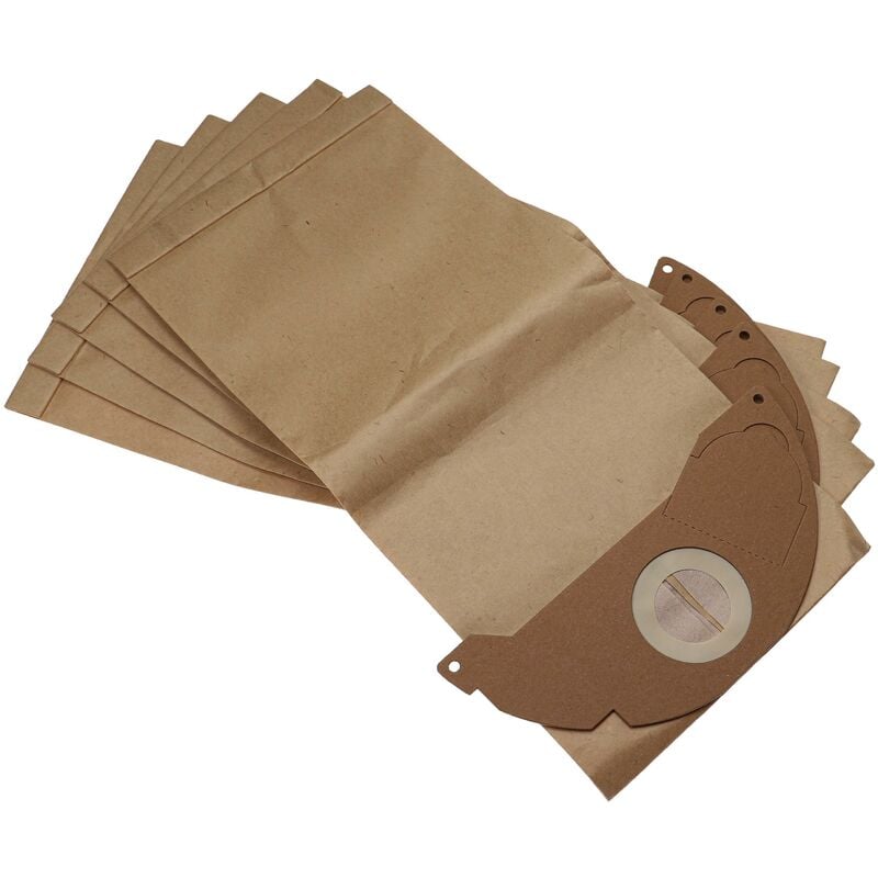 Vhbw - 5x Vacuum Cleaner Bag Replacement for Kärcher kfi 252, 6.904-143.0, 4002667015317 for Vacuum Cleaner, paper, Brown