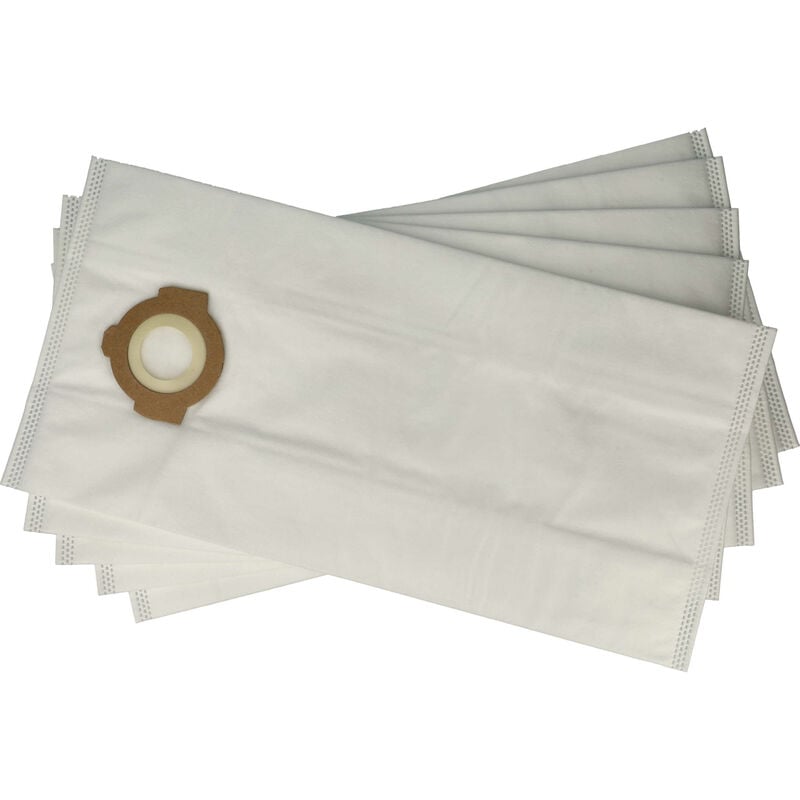 Vhbw - 5x Vacuum Cleaner Bag Replacement for Milwaukee 4058546360443, 4932478762 for Vacuum Cleaner, Microfleece, 40 cm x 19.5 cm, White