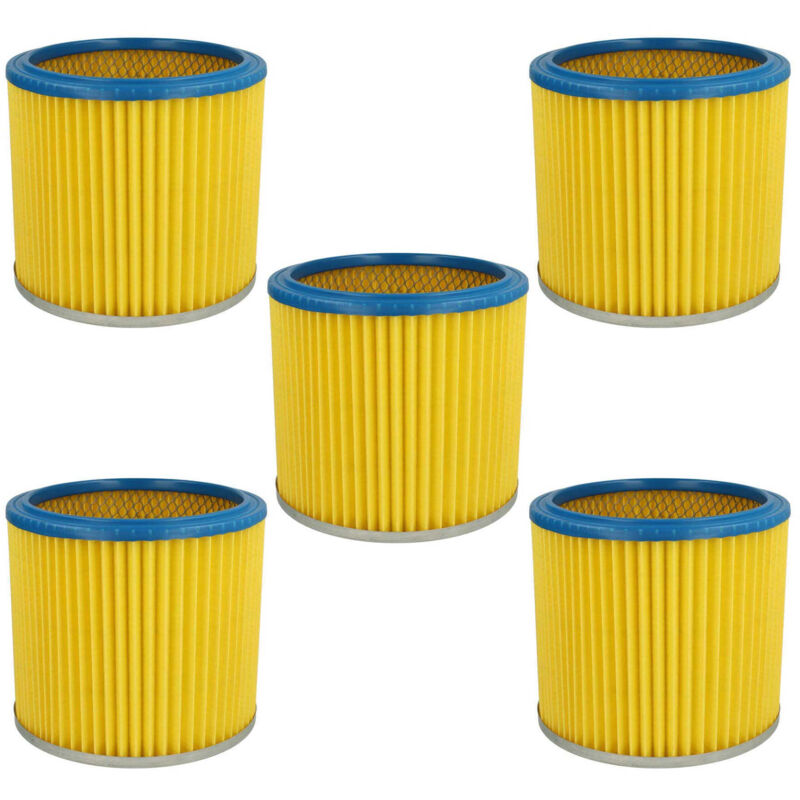 5x Cartridge Filter compatible with aeg nt 1100 Vacuum Cleaner - Blue Yellow - Vhbw