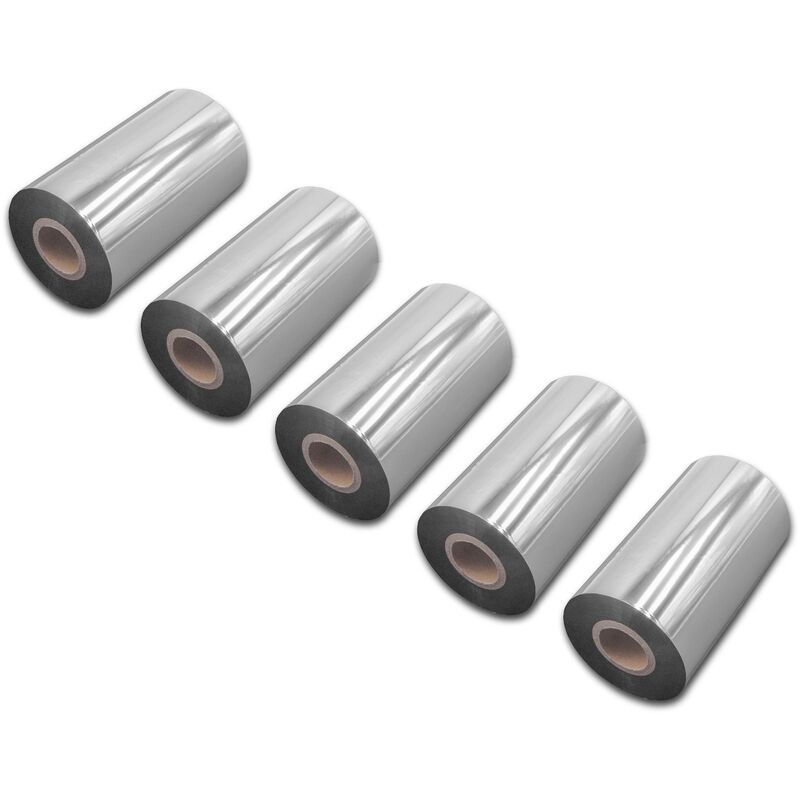 5x wischfest Thermotransfer-Band schwarz 110mm 300m kompatibel mit Drucker Etikettendrucker Godex EZ-1100 Plus, EZ-2200 Plus, EZ-2250i, EZ-2300 Plus