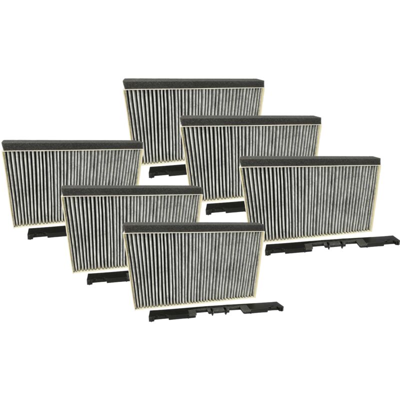 Vhbw - 6x Activated Carbon Filter compatible with Bosch DIB09D650, DIB09E850, DIB09E850/03, DIB09T150, DIB12T151/01, DIB12T151/02 Extractor Hood