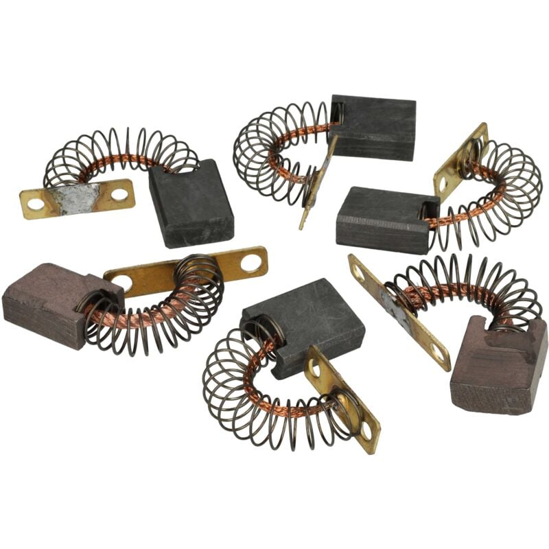 Vhbw - 6x balais charbon 9 x 19 x 24 mm compatible avec Kärcher bd 75, bd 1000 bat, bd 1000, b 150 r, b 90 r, b 90, b 200 r balayeur + ressort