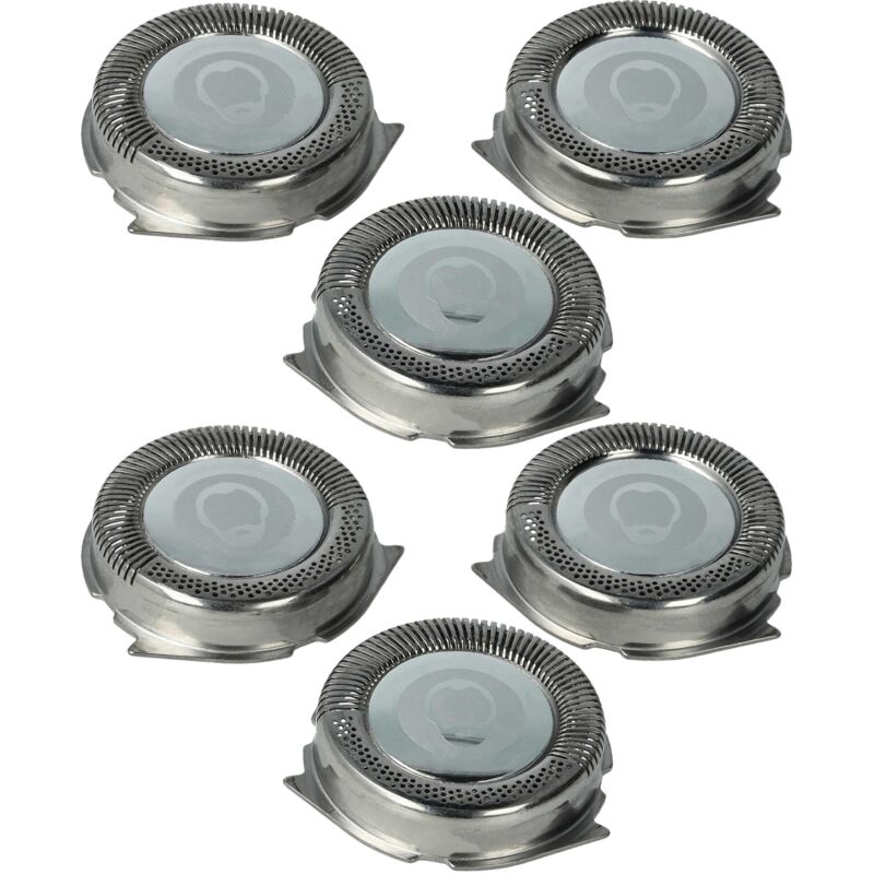 vhbw 6x cabezales de repuesto compatible con Philips HQ6874, HQ6879, HQ6863, HQ6868, HQ821, HQ851, HQ853, HQ902, HQ801 máquina de afeitar