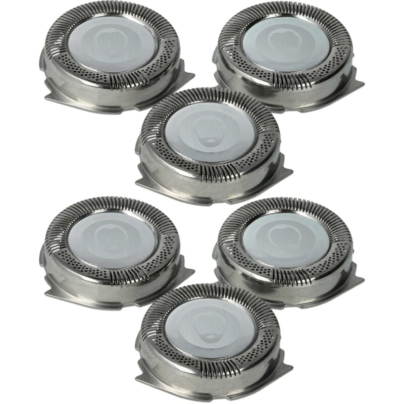 vhbw 6x cabezales de repuesto compatible con Philips HQ7200, HQ7180, HQ7290, HQ7240, HQ7310, HQ7320, HQ7260, HQ7300 máquina de afeitar