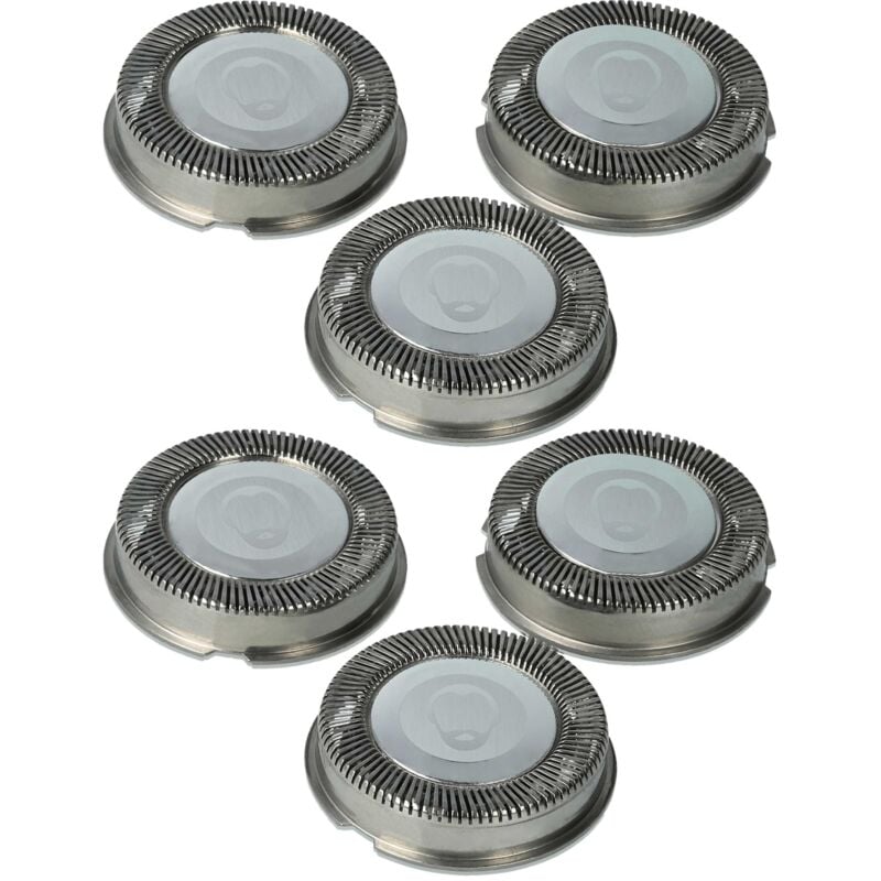 vhbw 6x cabezales de repuesto compatible con Philips HS702, HS703, HQ3865, HQ3870, HS708, HS706, HS715, HS704, HS755 máquina de afeitar