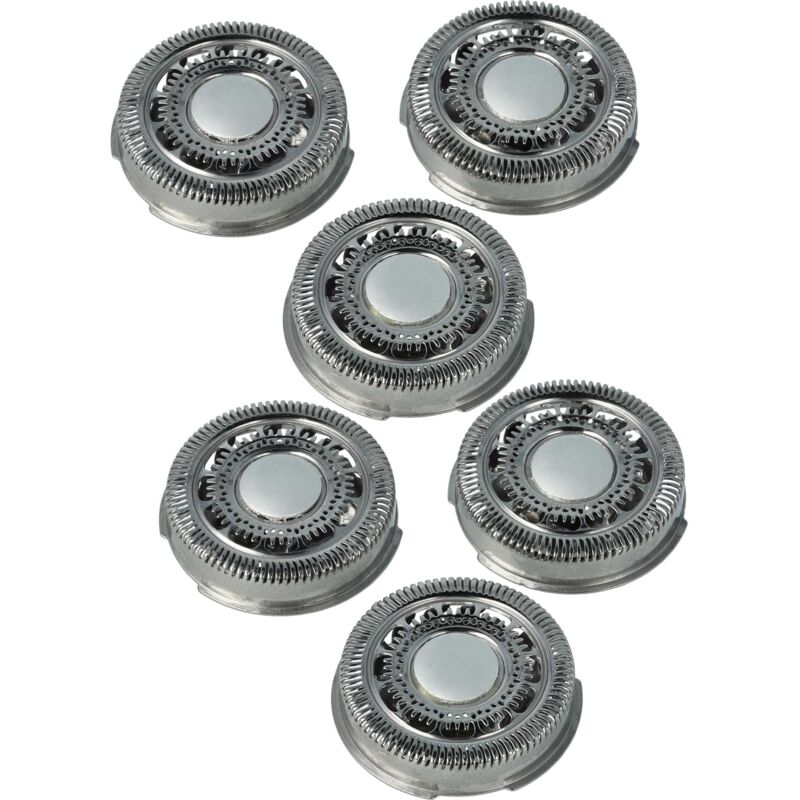 vhbw 6x cabezales de repuesto compatible con Philips S8950/90, S7570, S7710, S7720, S7730, S7780, S7xxx máquina de afeitar, Plata