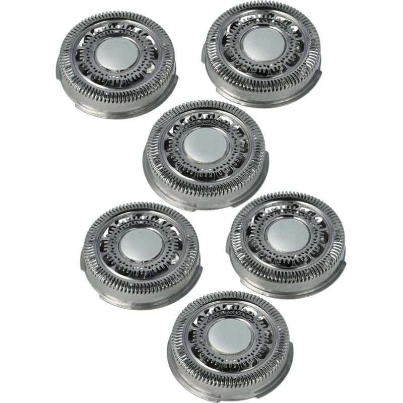 vhbw 6x cabezales de repuesto compatible con Philips S9000, S9021, S9031, S9041, S9111, S9112, S8980, S8950/91 máquina de afeitar, Plata