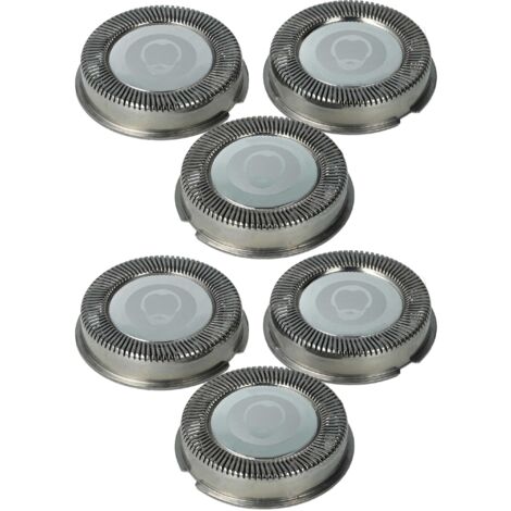 vhbw 6x Ersatz-Scherköpfe kompatibel mit Philips HQ5861, HQ5870, HQ5885, HQ5865, HQ5866, HQ801, HQ802, HQ5886, HQ5890 Elektrorasierer