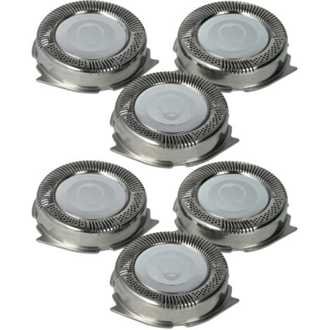 vhbw 6x Ersatz-Scherköpfe kompatibel mit Philips PT870, PT860, PT866, PT868, PT880, PT810, PT815 Elektrorasierer