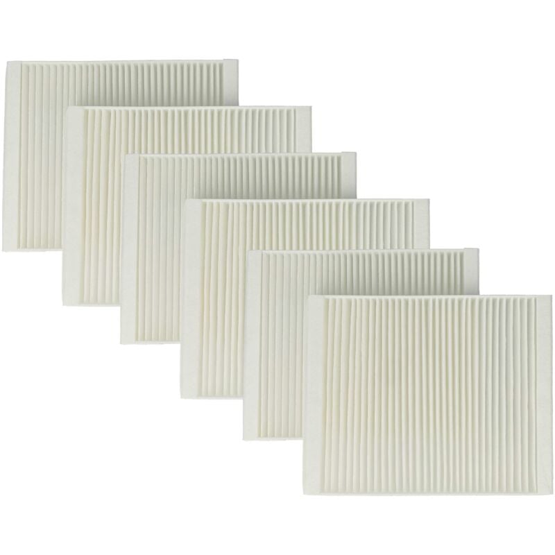 6x Filtre à air M5 remplacement pour Lunos 040109, 040 109 pour ventilateur, aération, ventilation - blanc - Vhbw