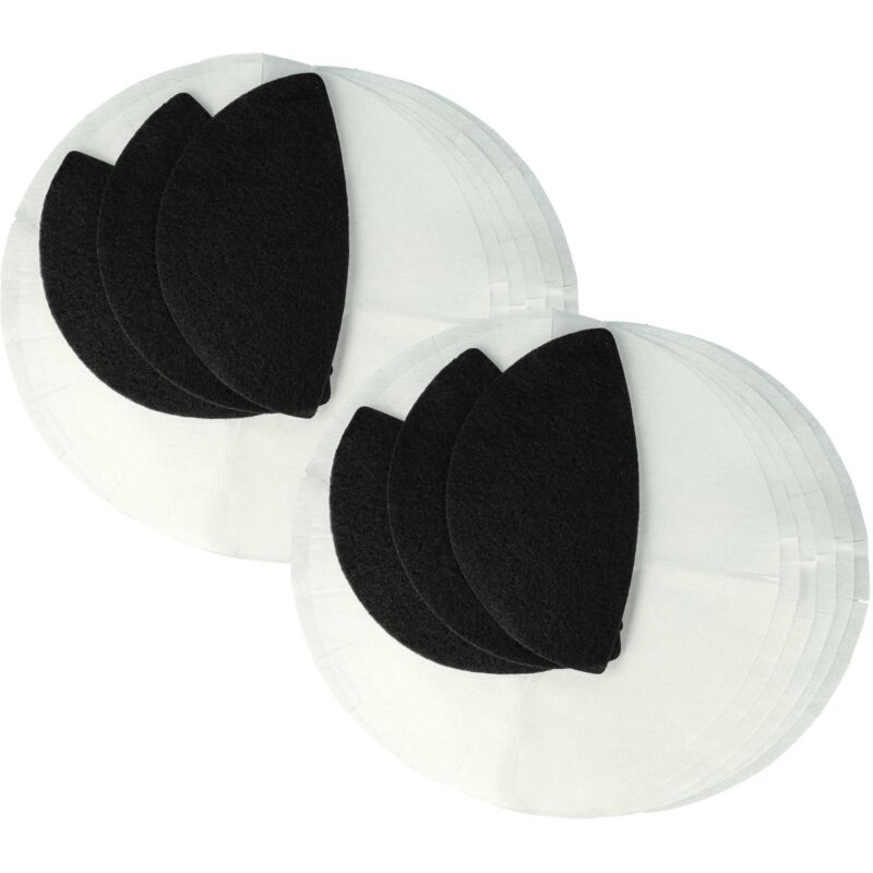 Vhbw - 6x filtre à charbon actif, 12x filtre papier compatible avec DeLonghi série D38, série dl, série F38 friteuse - 18 filtres