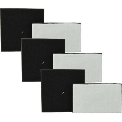 vhbw 6x Filtro reemplaza Philips XV1220, CP0789 para aspiradora - filtro aire salida, pieza de espuma