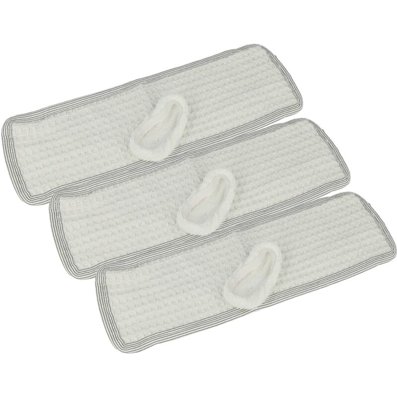 Vhbw - 6x Housses de rechange remplacement pour Dirt Devil 0380005 pour nettoyeur à vapeur - 3x housse en coton, 3x Bodentuch