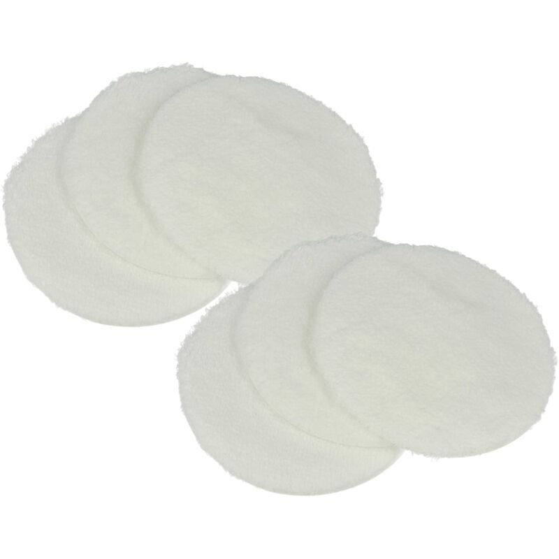 6x Pads de polissage remplacement pour Kärcher 2.863-196.0 pour aspiro-cireuse - Set de polissage pour parquet blanc - Vhbw