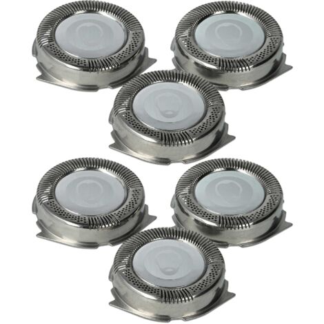 vhbw 6x Replacement Shaver Heads compatible with Philips PT870, PT860, PT866, PT868, PT880, PT810, PT815 Electric Shaver
