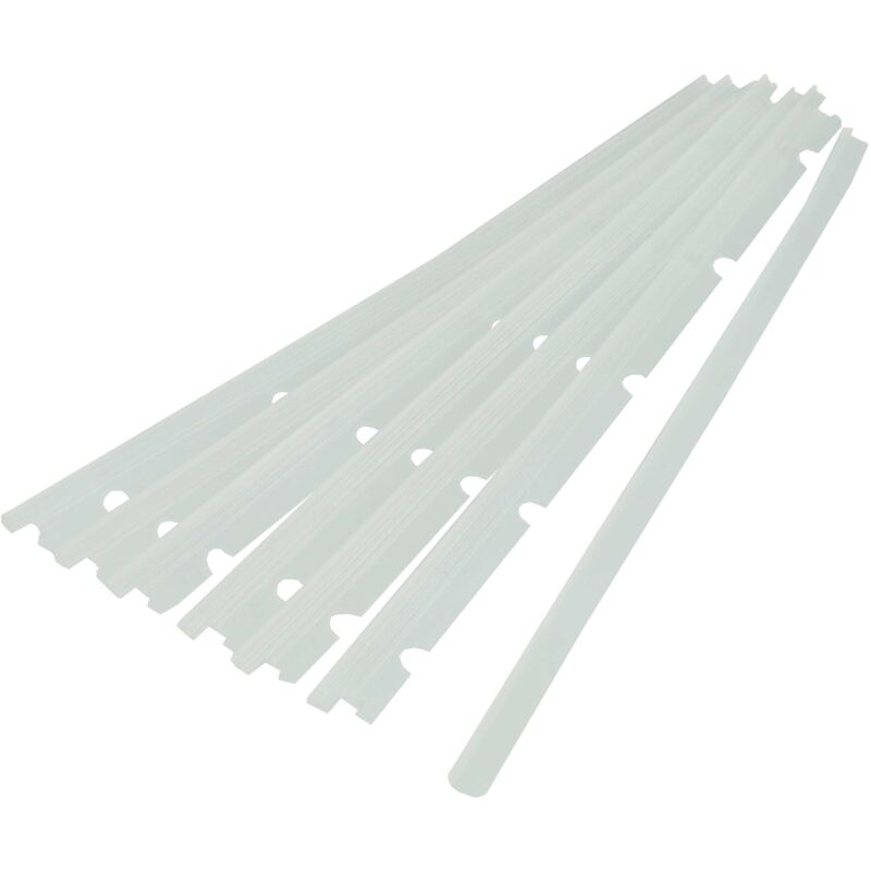 Vhbw - 6x Rubber Lips compatible with Neato Botvac 75E Vacuum Cleaner Robot Blade Brush, Combo Brush - Slatted Seal Set incl. Squeegee, white
