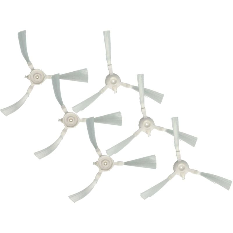 Image of 6x Spazzola tonda compatibile con Rowenta Smart Force Essential RR6925WH, RR6927WH robot aspiratore - 6x spazzola laterale, set di spazzole - Vhbw