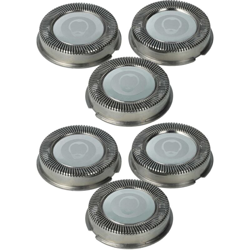vhbw 6x Têtes de rasoir de remplacement compatible avec Philips HQ5604, HQ5625, HQ5699, HQ5426, HQ5465, HQ5601, HQ5430, HQ5461 rasoir électrique