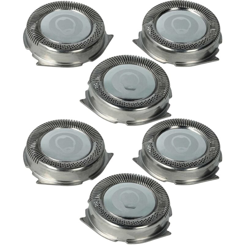 6x Têtes de rasoir de remplacement compatible avec Philips HQ916, HQ917, HQ914, HQ915, HQ918, HQ912, HQ913, HQ904, HQ906 rasoir électrique - Vhbw