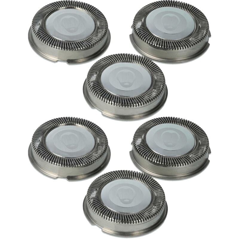 6x Têtes de rasoir remplacement pour Philips HP1915L, HQ3 pour rasoir électrique - Vhbw