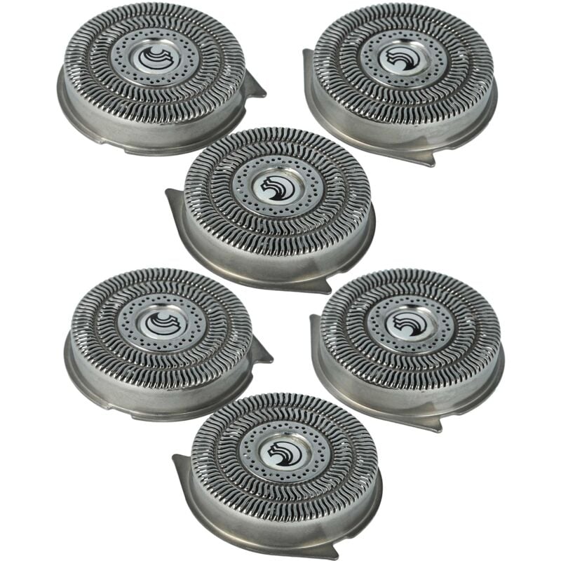 6x Têtes de rasoir remplacement pour Philips HQ9 pour rasoir électrique - Vhbw