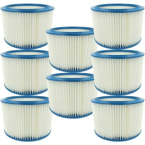 vhbw 8x elemento filtrante sostituisce Nilfisk 107400562 per aspiratore secco/umido