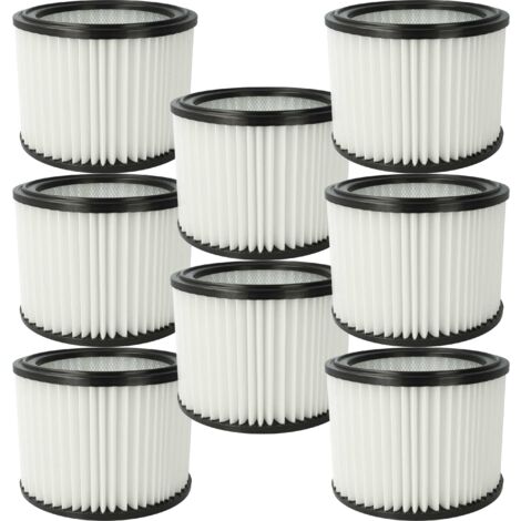 vhbw 8x elemento filtrante sostituisce Nilfisk 107417194 per aspiratore secco/umido