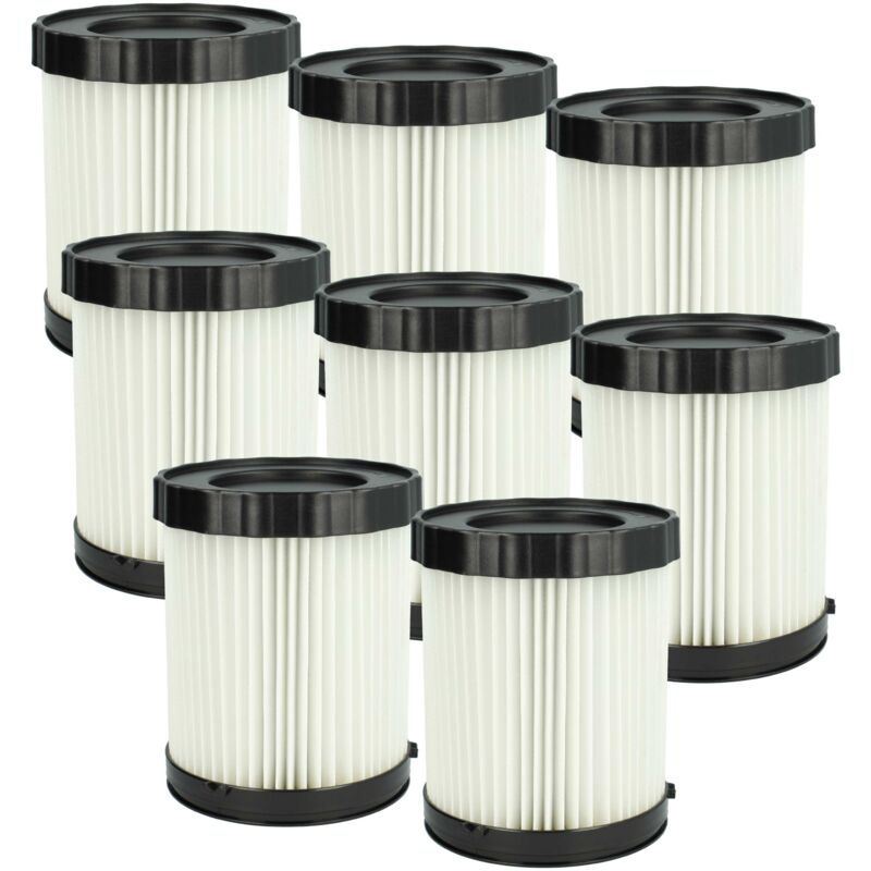 8x filtre plissé remplacement pour Bosch 1 600 A01 1RT, 2 608 000 663, 3165140917940 pour aspirateur - blanc - Vhbw