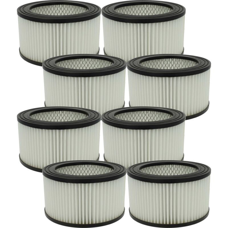 Image of Vhbw - 8x filtro compatibile con aspiracenere nrj802 18l/80860 1200w aspiracenere - filtro hepa nero / bianco