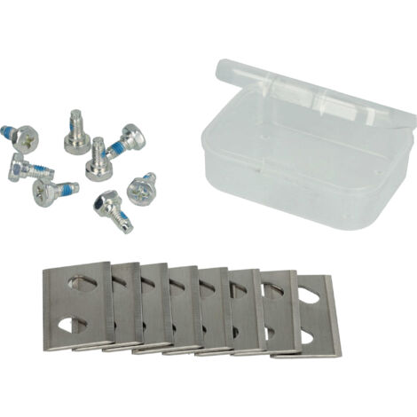 vhbw 8x Lama di ricambio compatibile con Robomow RKS 1500, RKS 800, RK 4000 Pro tagliaerba - argento, in acciaio cromo-carbonio