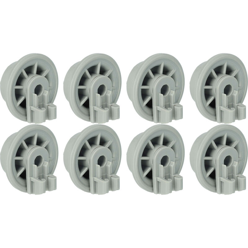 Image of 8x Ruota per cestello inferiore compatibile con Bosch lavastoviglie - Diametro 35 mm - Vhbw