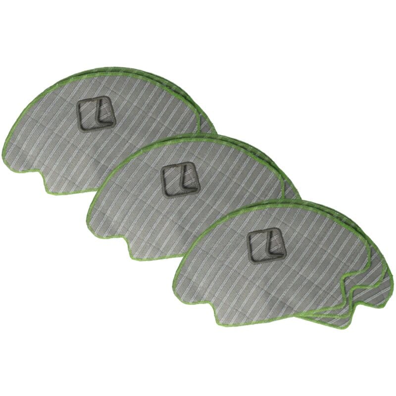 9x parquet carrelage compatible avec iRobot Roomba i7, J7, s9 aspirateur robot - tampon microfibre, lingette pour lavage 18 x 14,5 cm - Vhbw