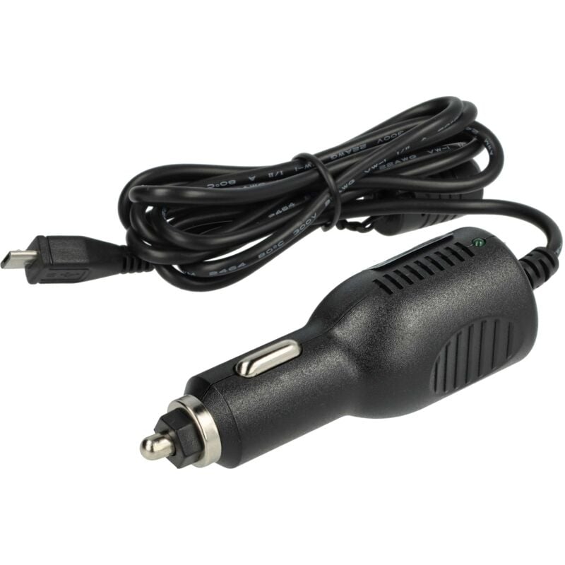 

Adaptador de coche USB micro, cable cargador con TMC (2A) compatible con Falk Pur 500, 550, 550 2ª edición reemplaza 4UUC5, 4UUC.001.05. - Vhbw