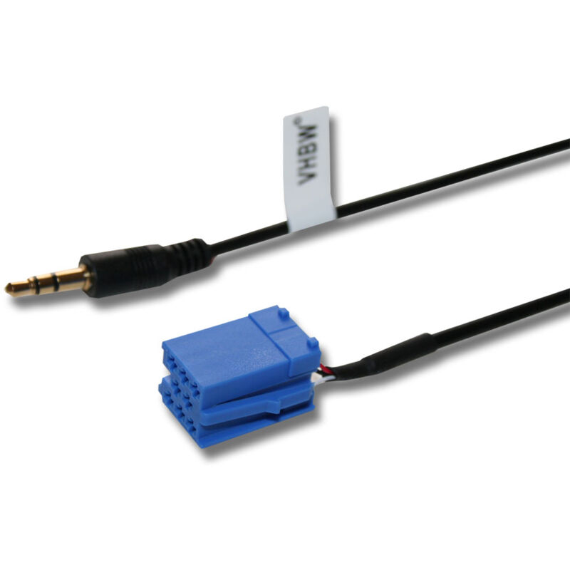 

Adaptador para entrada auxiliar compatible con diferentes radios de coche por ejemplo BECKER, BLAUPUNKT, PHILIPS, VDO Dayton etc. - Vhbw