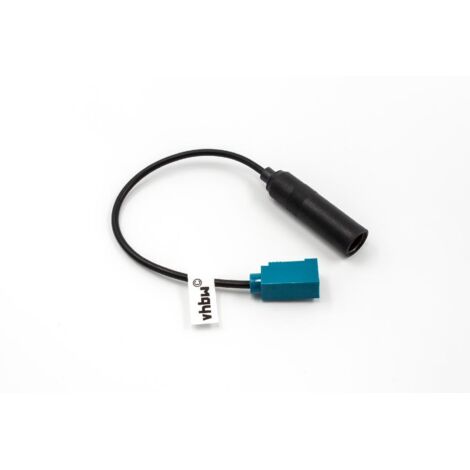 vhbw Adaptador radio de coche compatible con Mercedes desde año 2002 - Adaptador antena Fakra (h) a DIN (m) 150 Ohm