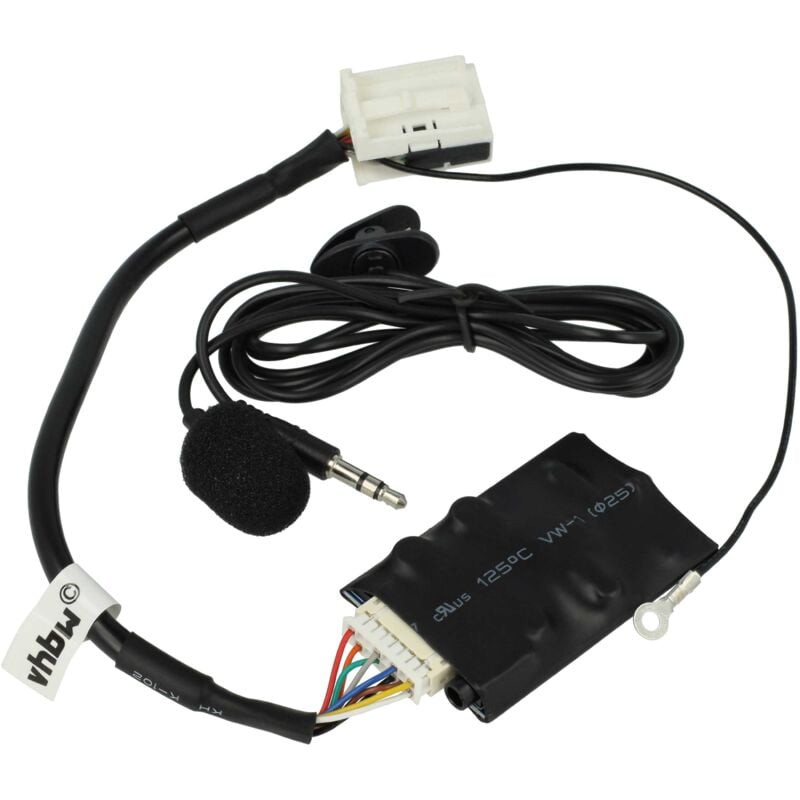 vhbw Adaptateur Bluetooth autoradio compatible avec VW Rabbit, Touran, Touareg, Tigua, T5 - Micro, câble jack + clip inclus