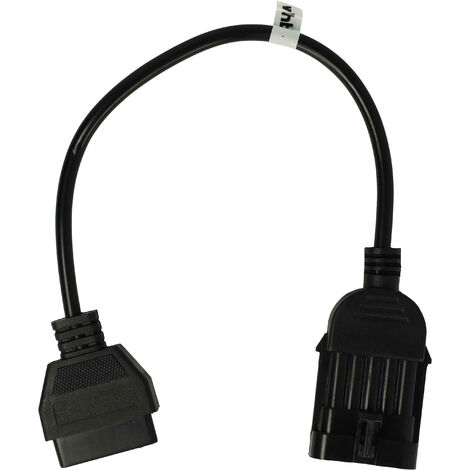 vhbw Adaptateur OBD1 10 Pin vers OBD2 compatible avec Opel (jusqu'en 1997) Calibra, Kadett, Corsa, Tigra, Omega, Vectra, Astra automobiles - 30 cm