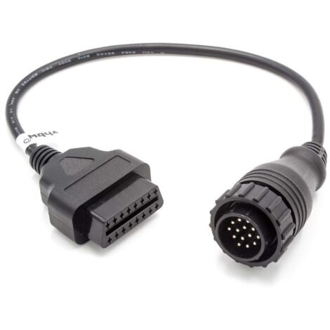 Vhbw – Adaptateur OBD1 14 Pin vers OBD2 – Câble de diagnostic 30 cm – Compatible Mercedes Vito, Sprinter, Volkswagen LT – Connecteur 14 broches