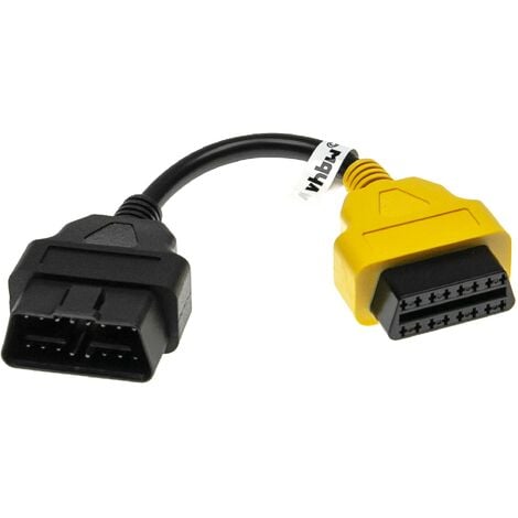 vhbw Adaptateur OBD1 16 Pin vers OBD2 compatible avec Alfa Romeo Giulietta, MiTo automobiles - 20 cm