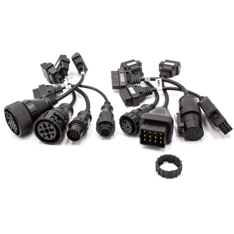 Vhbw – Adaptateur OBD1 vers OBD2 pour camions – Compatible Iveco, MAN, Mercedes, Renault, Scania, Volvo – Plug & Play – Kit de câbles adaptateurs